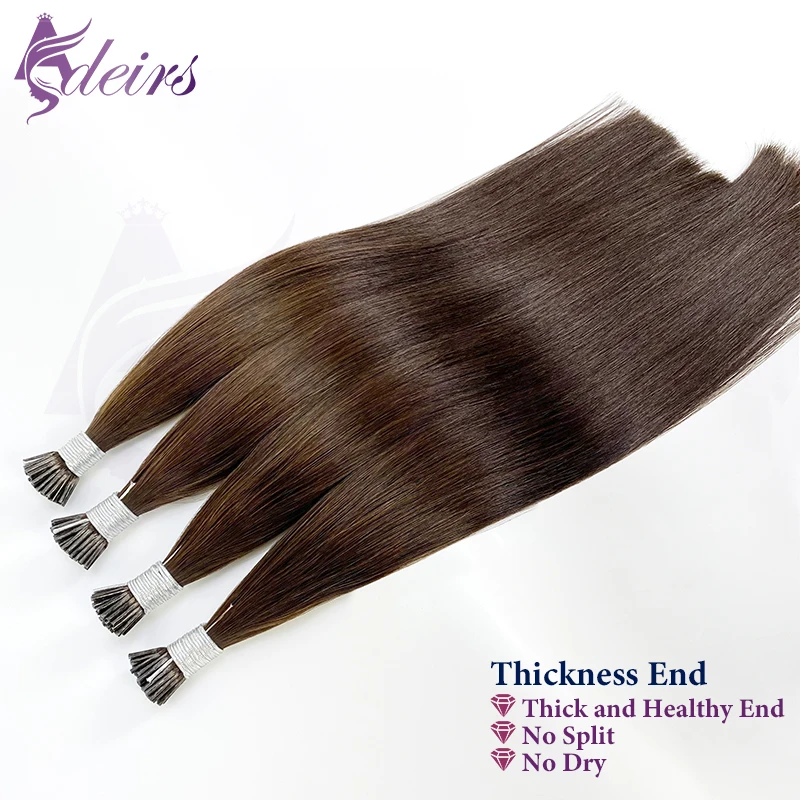 ADEIRS I Tip Hair Extensions Remy Human Hair Extension Fusion Capsule Keratin Natural Real Human Extension Straight