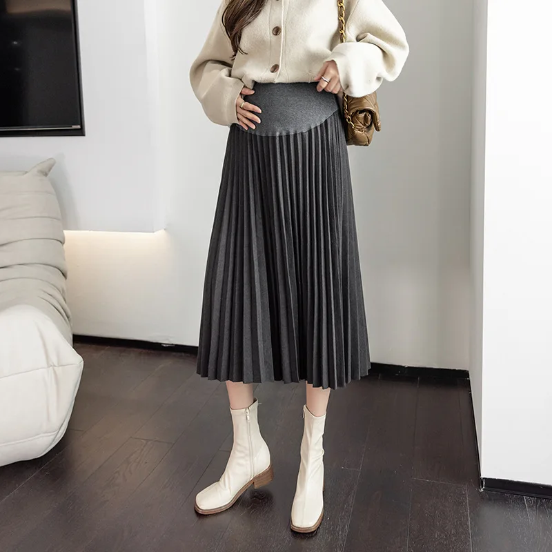 Maternity Skirt Long Fashion Spring Summer Maternity Skirts for Pregnant Women Large Size A-line Pregnancy Skirt