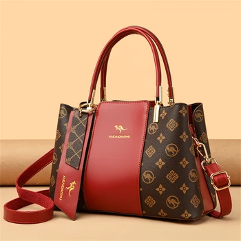Luxus Handtasche Mode druck große Kapazität weiches Leder Frauen Schulter Umhängetasche Freizeit Designer Damen Geldbörsen und Handtasche — изображение 2