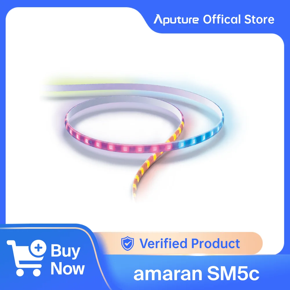 Aputure-Amaran-SM5c-RGB-Smart-Pixel-LED-Strip-Light-5-Meters-Extensions ...