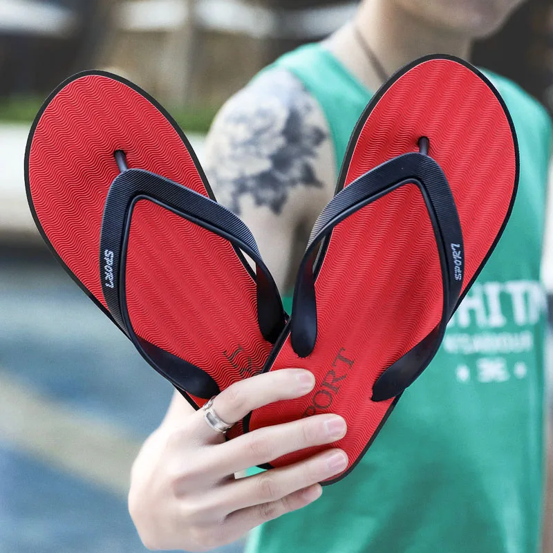 

Мужские Пляжные шлепанцы, дышащие массажные сандалии, удобная повседневная Уличная обувь, лето 2022