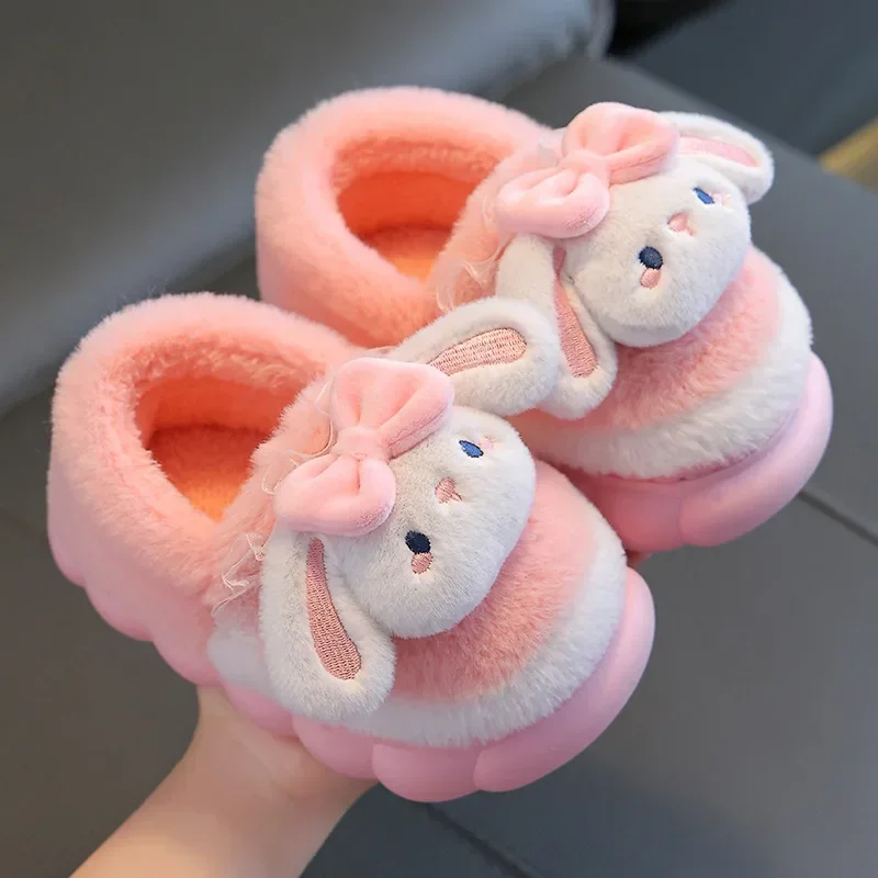 

Children Cotton Slippers in Winter Girls Warm Cashmere Large Medium and Small Children Parent-child Bags and Boys