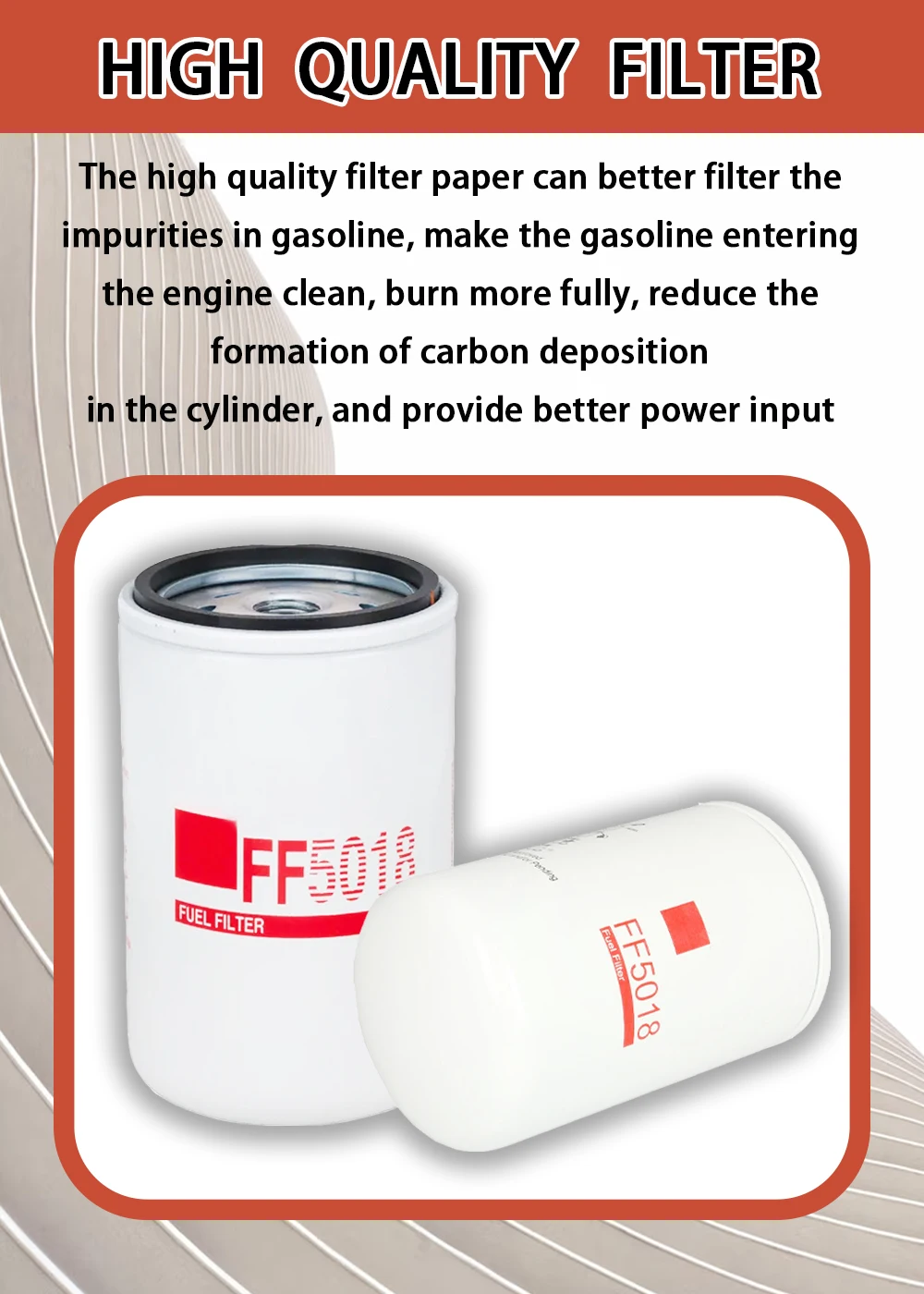 O motor diesel do elemento ff5018 isb