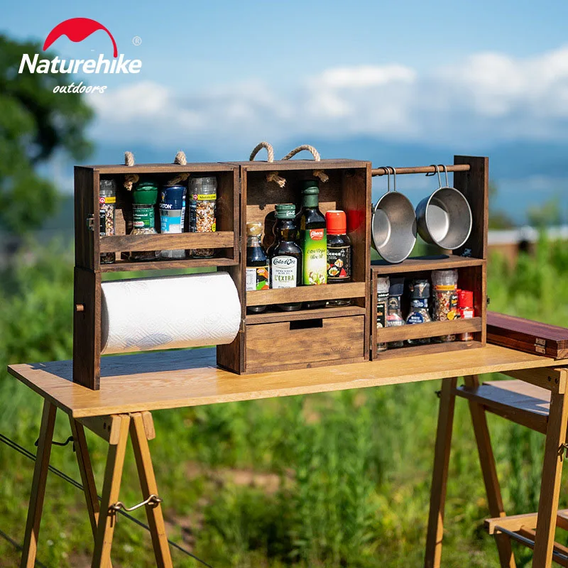 Naturehike 6pcs/set Spice Jar Set BBQ Seasoning Bottle Portable Outdoor  Camping