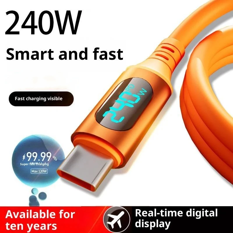 รูปสินค้า สายชาร์จเร็ว Type-C 240W พร้อมจอ LED สำหรับ HUAWEI