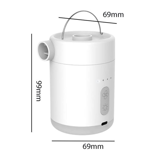 Electric Air Pump with Camping Light for Inflatable Pool Raft Air Beds