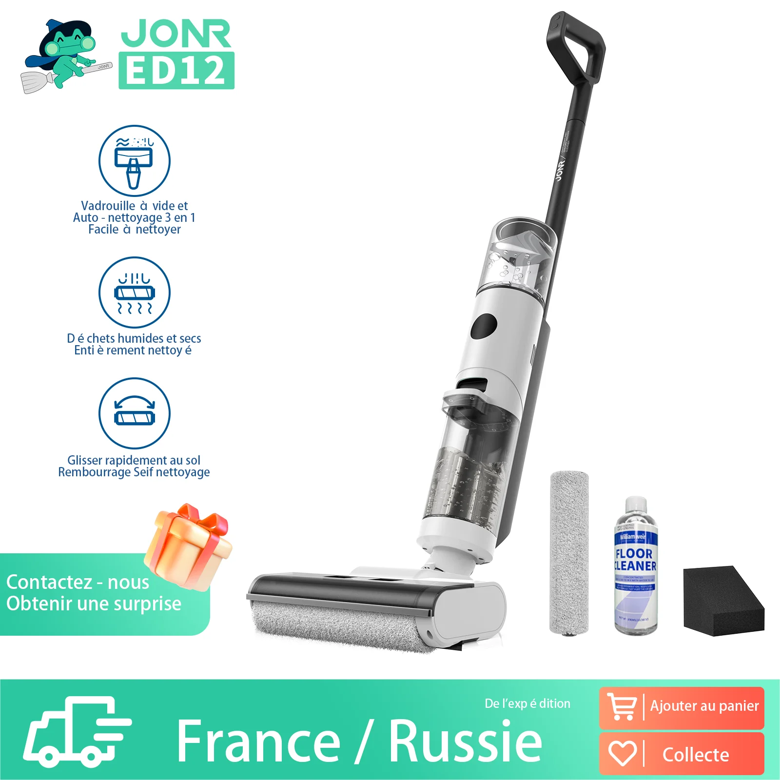Réservoir D'eau De Rechange Pour Aspirateur JONR ED12 Et ED12 PRO - Accessoire Nettoyage Humide/sec - Capacité Généreuse, Facile à Remplacer