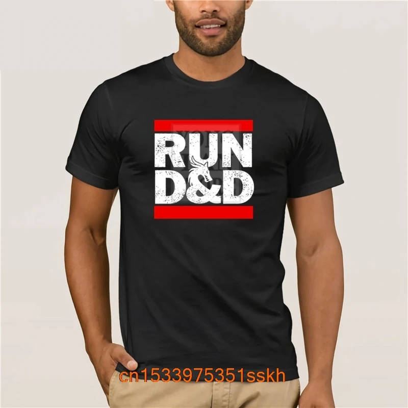 Run Dnd Dungeon Game Tabletop Rpg 2023 Summer Men s Short Sleeve T Shirt Vintage Crew