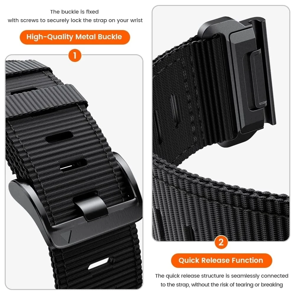 Quickfit Wear-Resistant Nylon Strap - Durable Braided Replacement Wristband