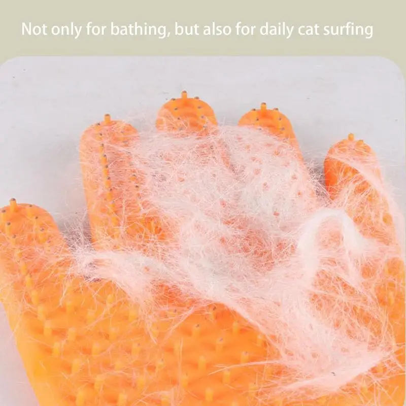 Pet Grooming Gloves Double Sides Cat Gloves For Grooming Pet Bathing Washing Hair Remover Brush Mitts For Cat Dog