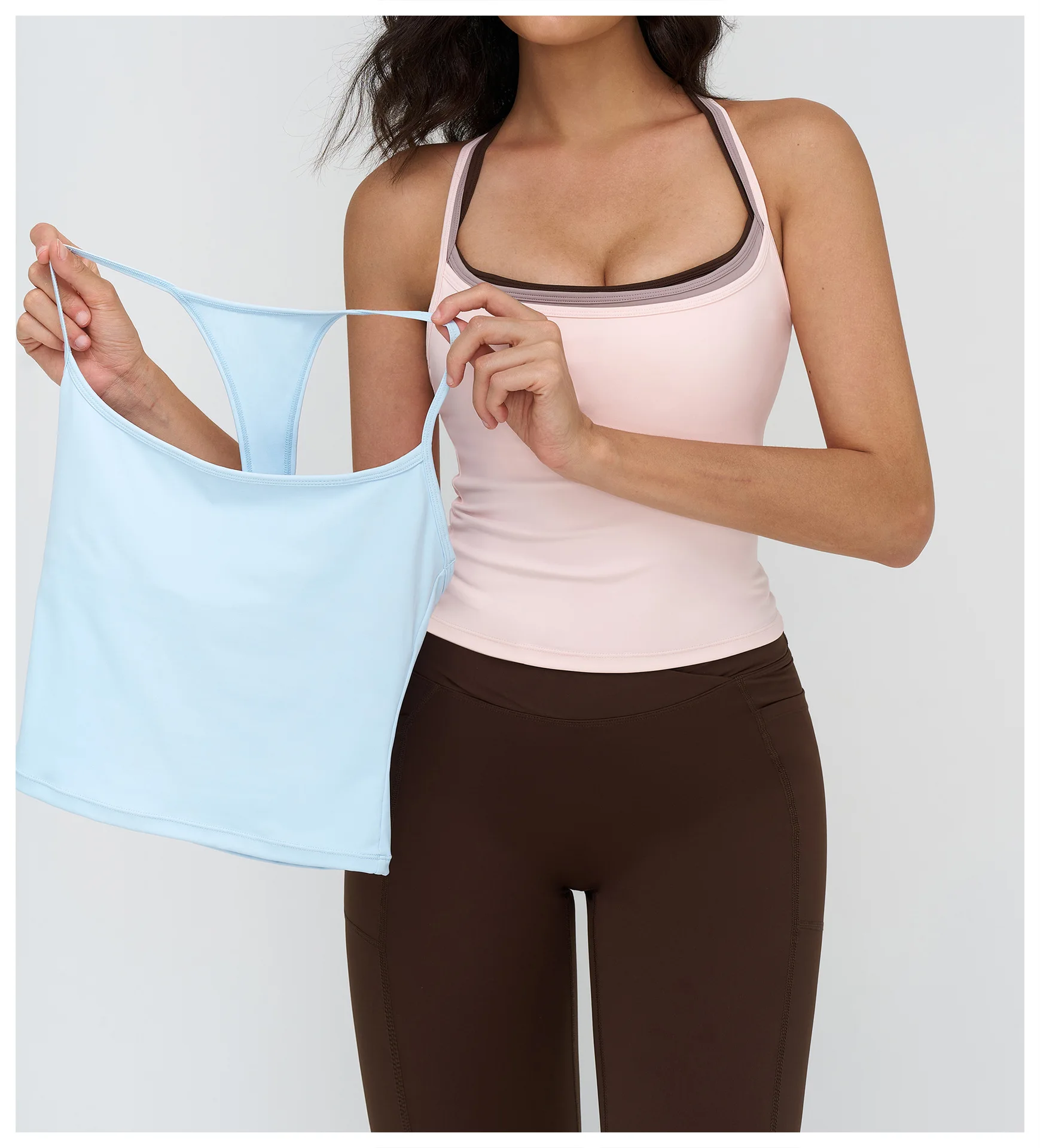 Débardeur Yoga Push-Up Col Carré