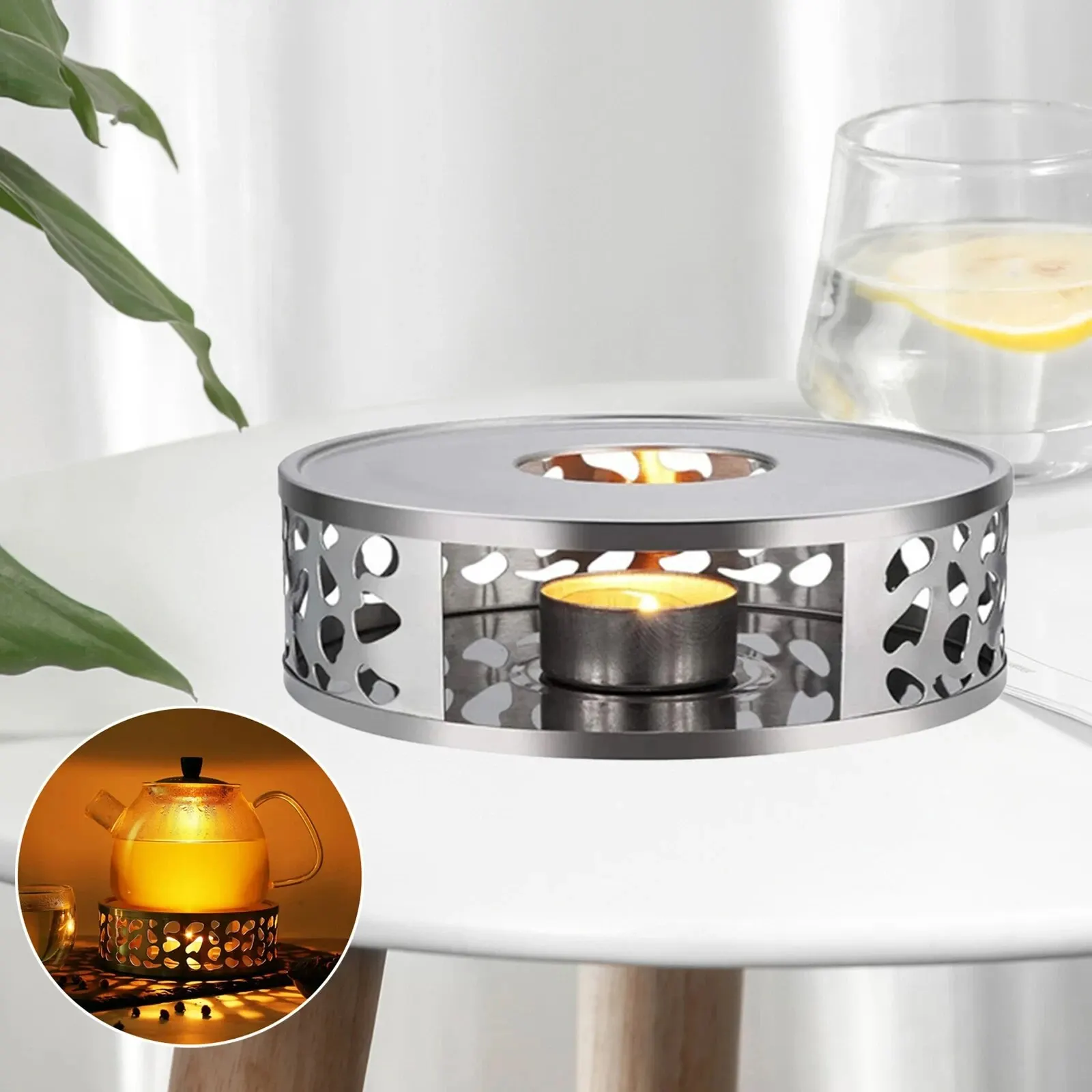Teapot Warmers Stainless Steel Stove Multifunction Candle Coffee Accessories