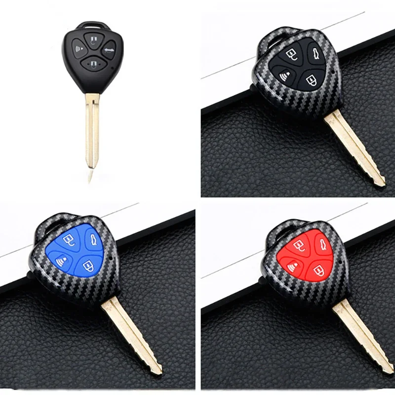 

For Toyota Corolla VIOS Camry Yaris RAV4 HiLux Cruiser Fortuner 2/3/4Buttons Auto Key Shell Fob Holder Bag Car Key Case Cover