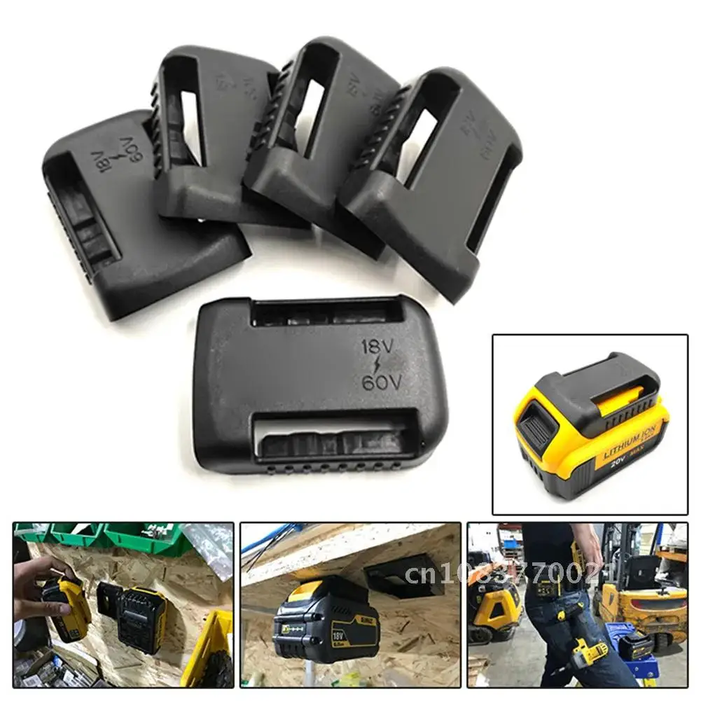 

Battery Mounts 5x For DeWalt XR 18v Storage Shelf Rack Stand Slots Hanger Holder ABS Battery Mounts For DeWalt 18v XR Batteries