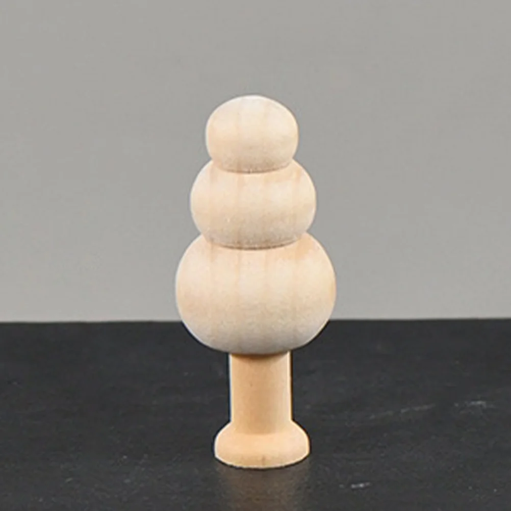 

10/12pcs Unfinished Wooden Christmas Tree Painted Crafts Peg Dolls DIY Craft Graffiti Painting Blank Nursery Ornament Xmas Decor