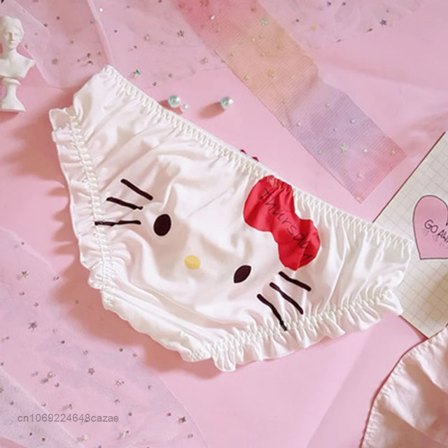 Sanrio Hello Kitty New Underwear Y2k Student Cartoon Cotton Briefs Kawaii  Underpants Girls Soft Breatheable Panties 5 Pieces Set - AliExpress