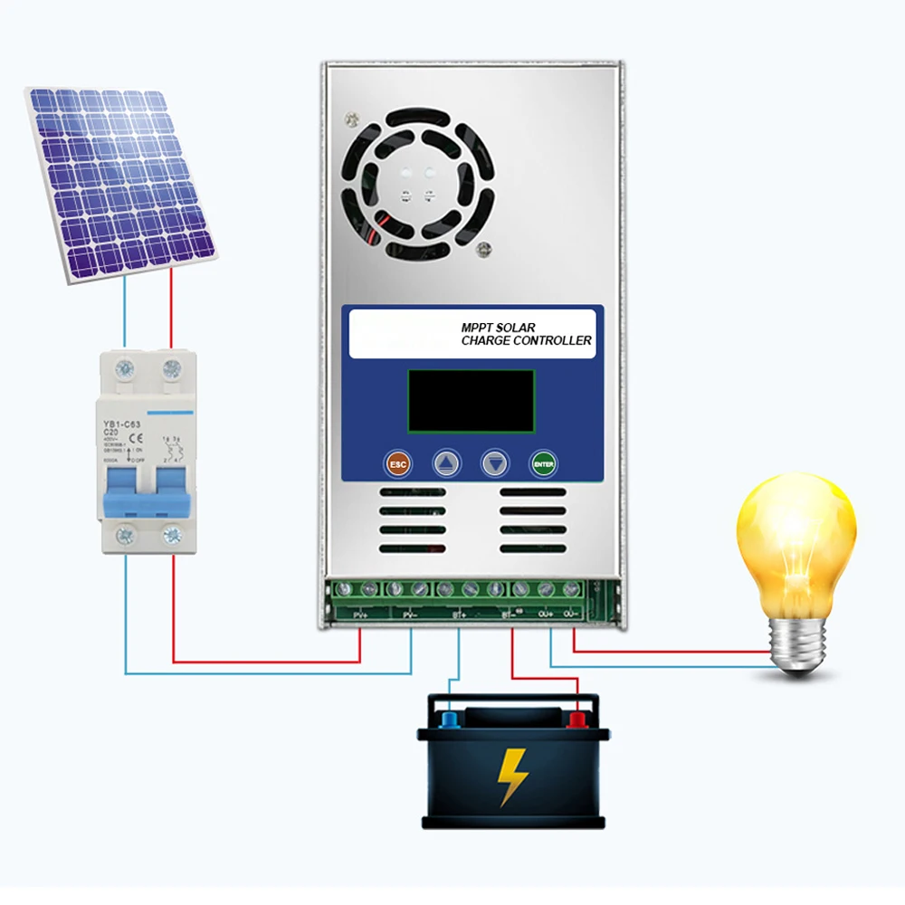 60a mppt 12v 24v 36v 48v para