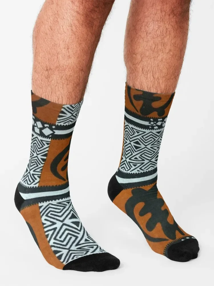 Ghanaian Gye Nyame African Print Socks luxury socks funny socks for women for women