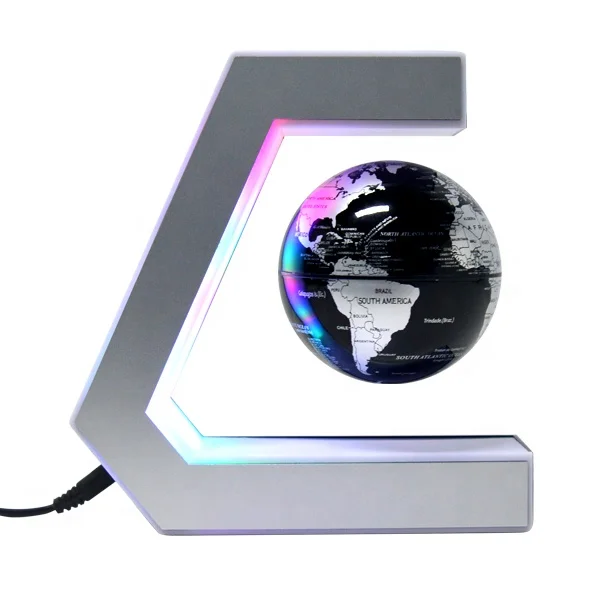 Rotating Magnetic Float With Led Light Home Decoration Kids Birthday Gift