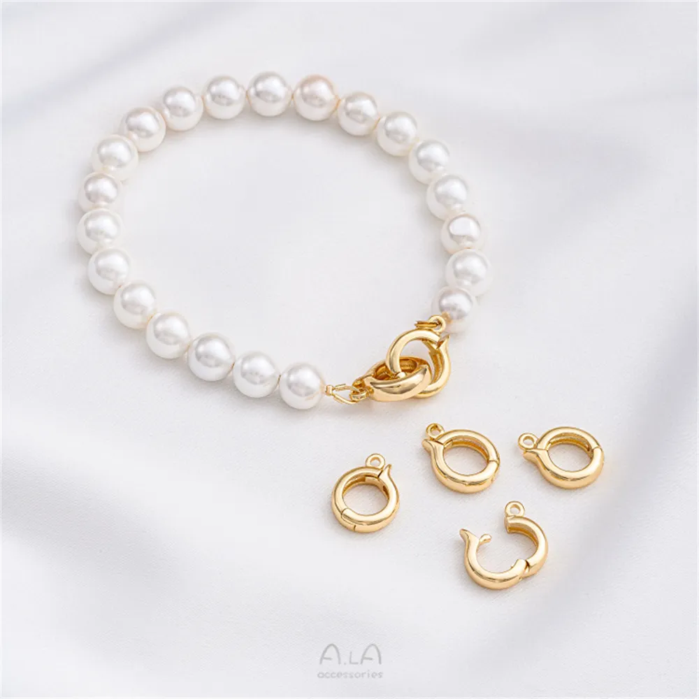 15x11mm 골드/플래티넘 컬러 목걸이 걸쇠 라운드 다목적 연결 버클 팔찌 쥬얼리 만들기 귀걸이 후크 용품