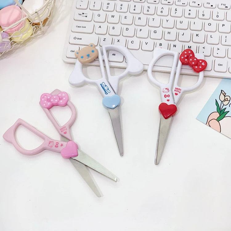 Hello Kitty Kawaii Cinnamoroll Cartoon Stainless Steel Scissors Anime  Sanrioed Girl Heart Hand Account Sticker Cutting Scissors - Movies & Tv -  AliExpress