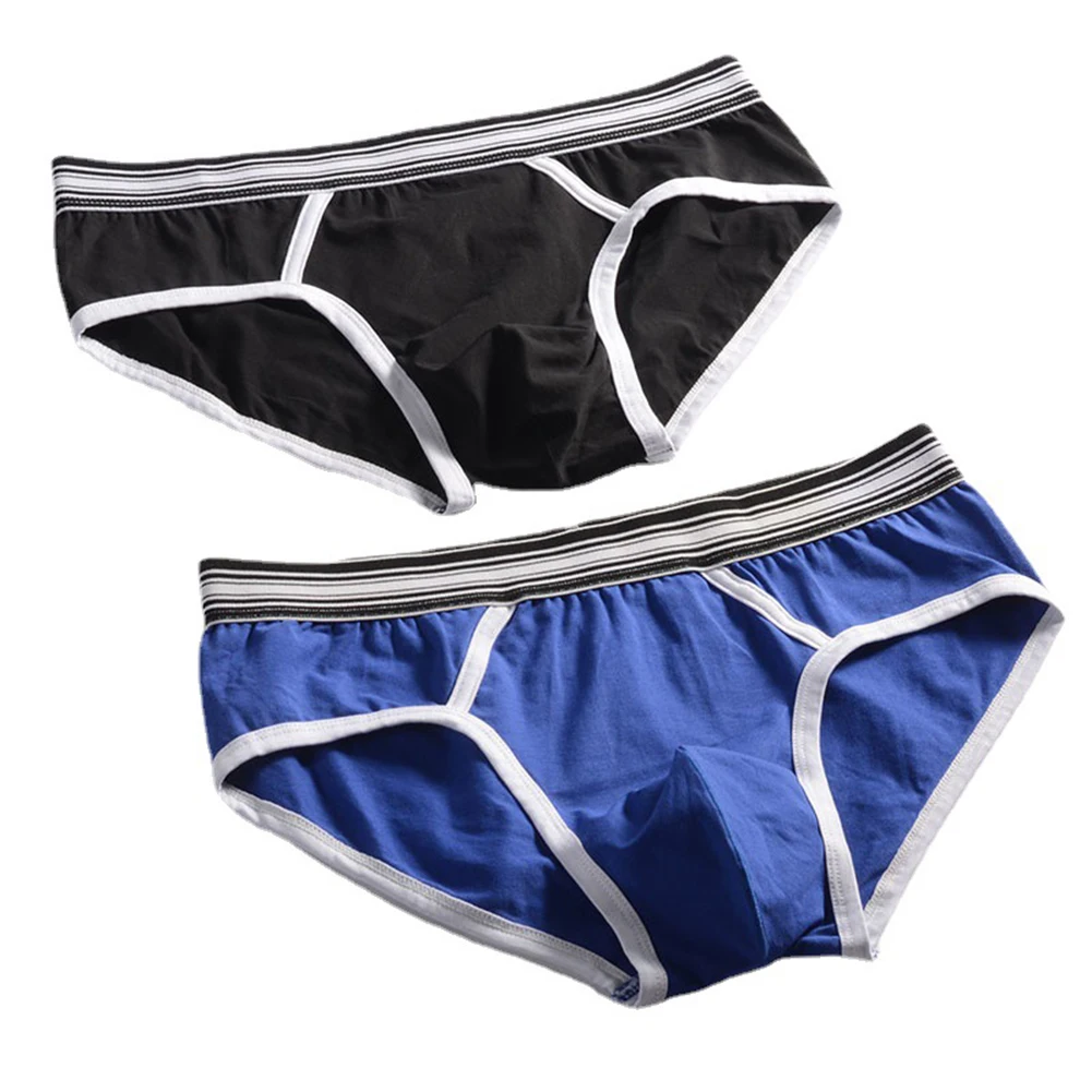 

Men Cotton Briefs Middle Waist Pouch Underwear Soft Skin Friendly Shorts Underpants Breathable Comfor Panties Elastic Lingerie