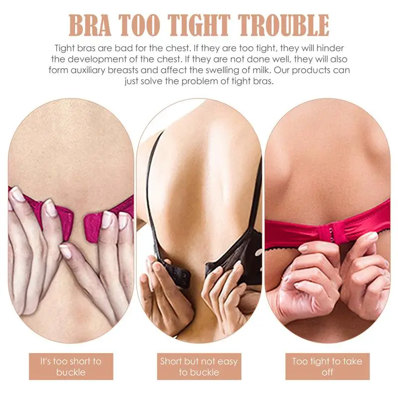 10Pcs Strap 2 Rows Women Intimates Lengthened Hook Buckle (Random Color)