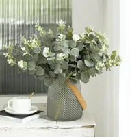 5/10/20Pcs Of Eucalyptus Leaf Stems Green Artificial Plants For Living Room Decoration Bride Wedding Vases Flowers Bouquet Decor 3