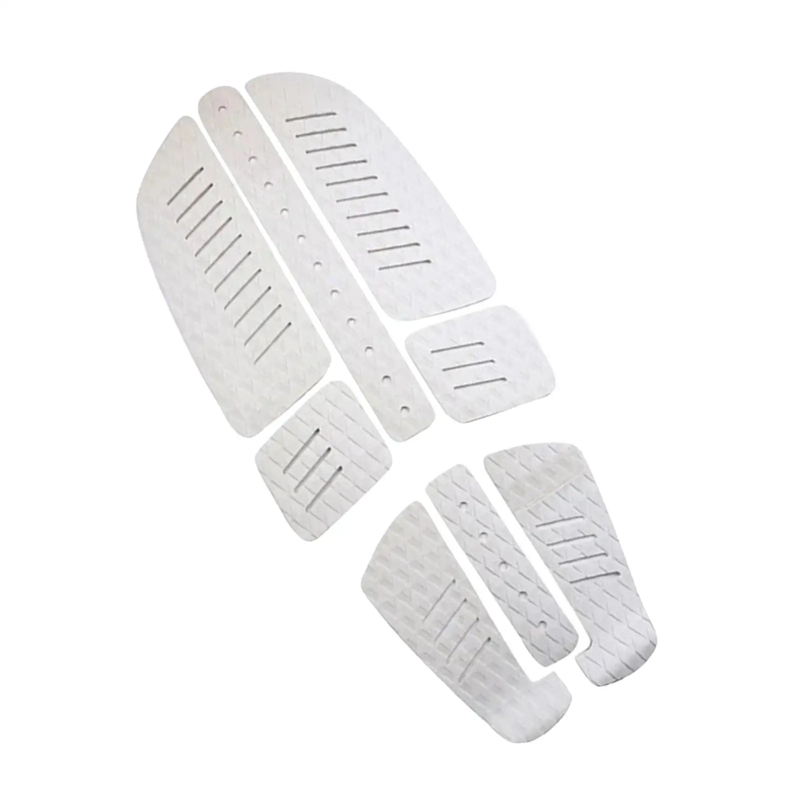 8Pcs Surf Traction Pad Surfboard Traction Pads Skimboard Stomp Pad Front and