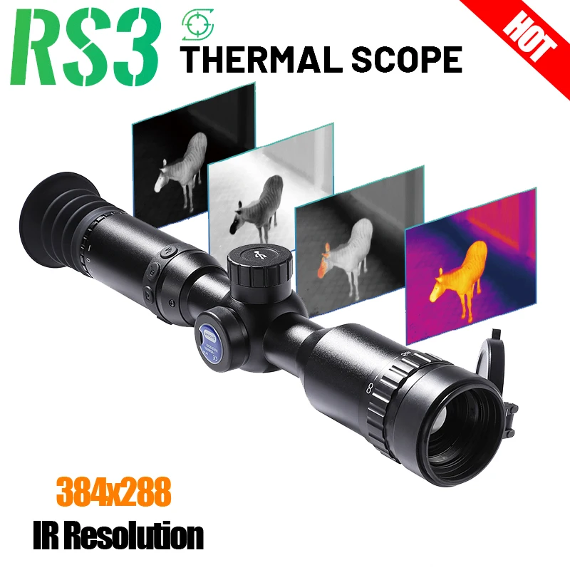 

RS3 Thermal Scope 384x288 IR Resolution Monocular for Hunting Thermal Night Vision Monocle Optical Sight 25mm Focal Length