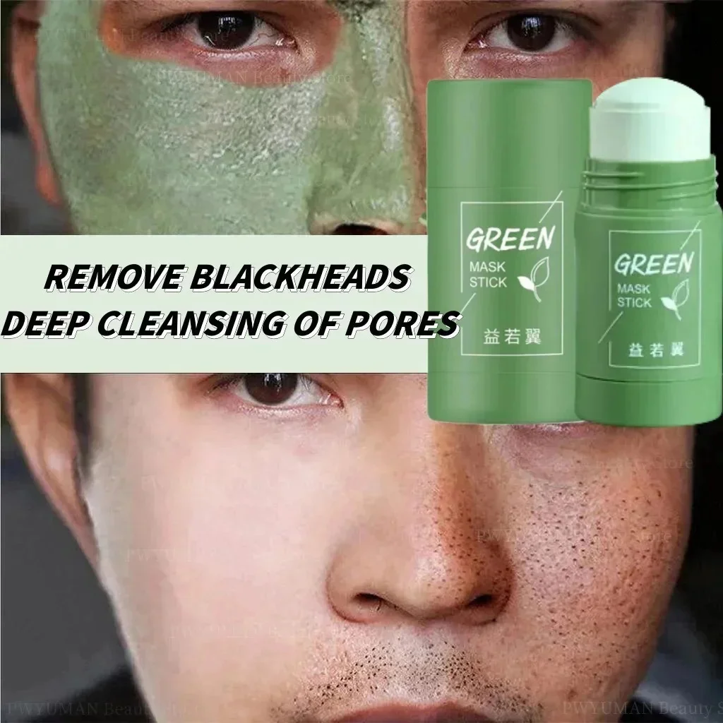

Оригинальная маска для удаления черных точек, твердая маска для зеленого чая, очищающая палочка, маска для лица, против прыщей, прыщей, сужение пор, корейский уход за кожей 40 г