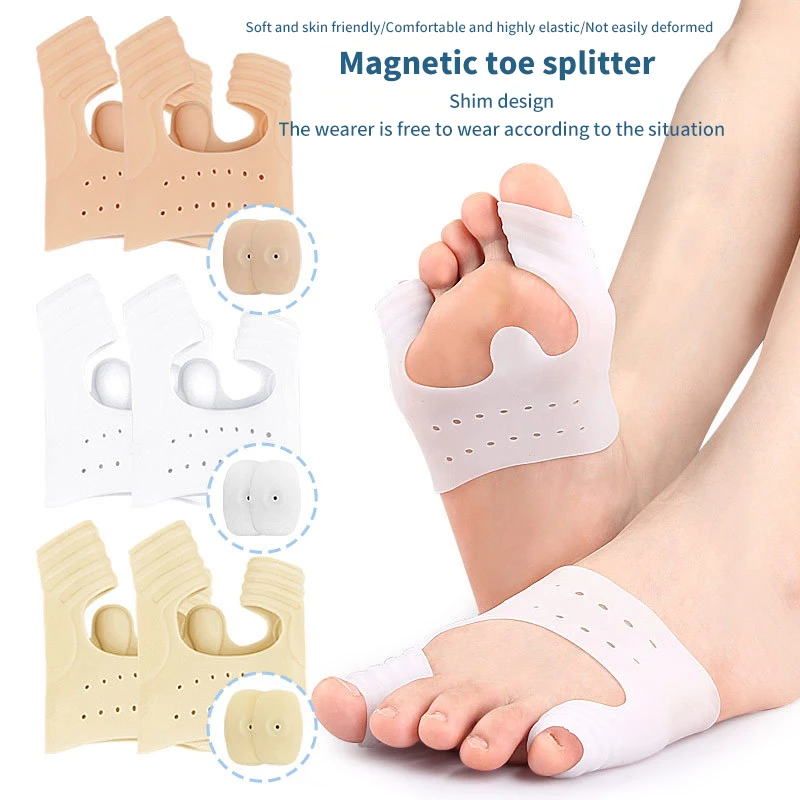 

Silicone Forefoot Pads Toe Separator Cushion Pad Pain Relief Shoes Insoles Finger Toe Hallux Valgus Corrector Gel Pads Foot Care