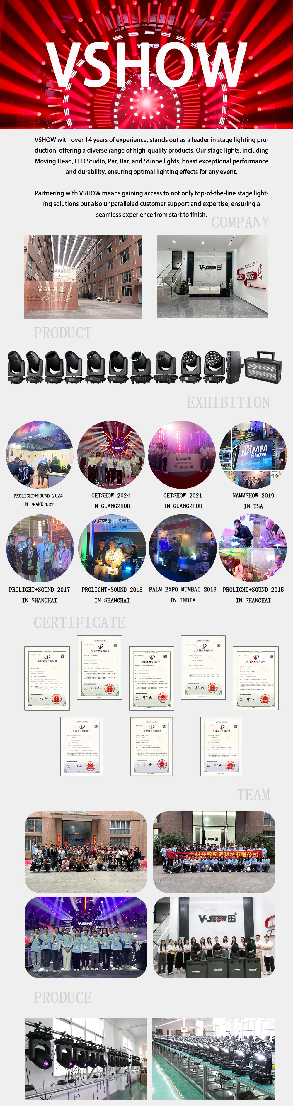 Description Picture 2 of itemVSHOW V6 Strobe Arrow IP66 wall washer LED outdoor strobe light wash effect stage light for TV studio