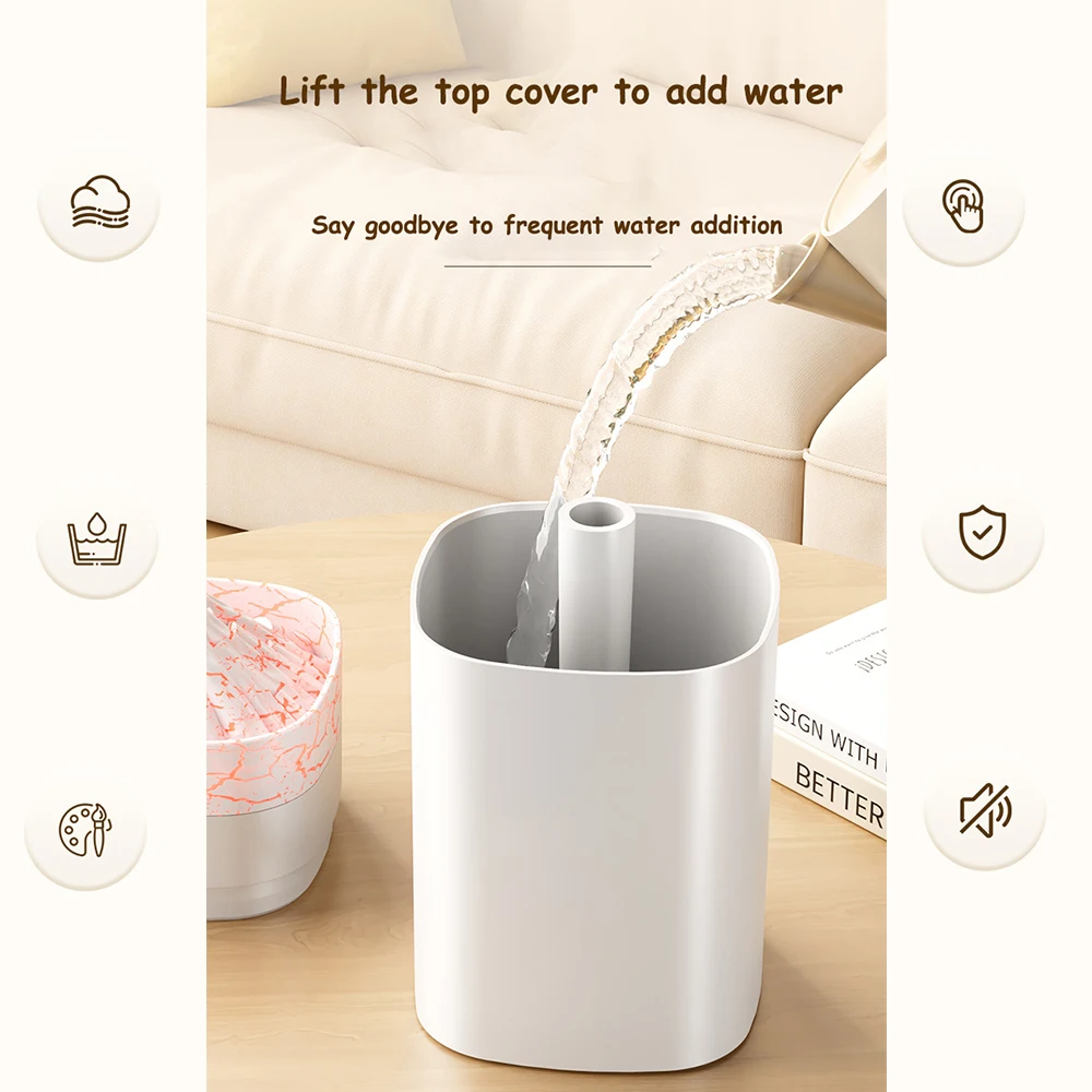 New Portable Air Humidifier Volcanic Crack 400ml USB Home Desktop Led Nightlight Spray Air Humidifier Small Large Fog