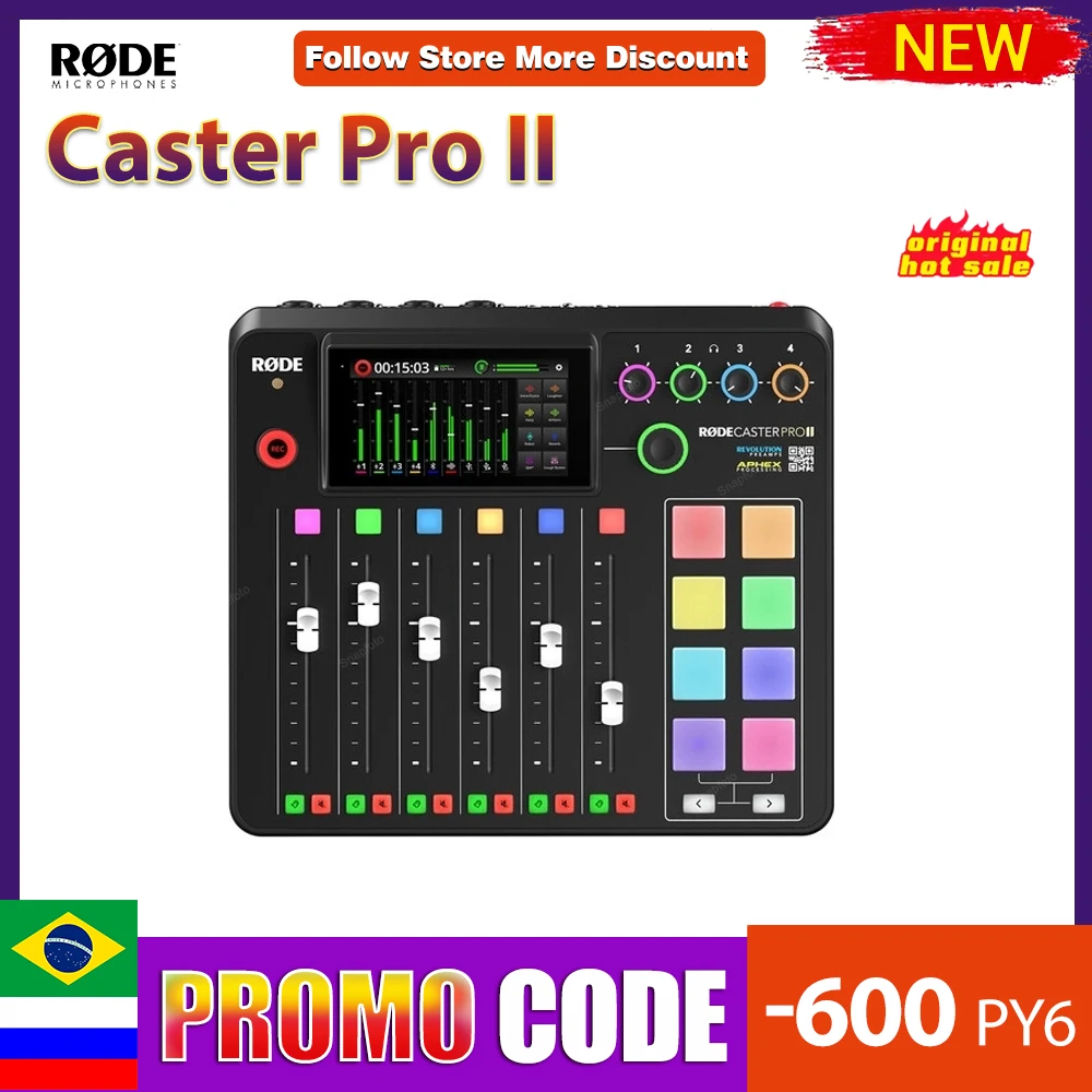 For RODECaster Pro II Upgrade 9-channel SMART Pads Mixer Integrated Studio  Audio Production Designed for Podcasting Live Stream - AliExpress