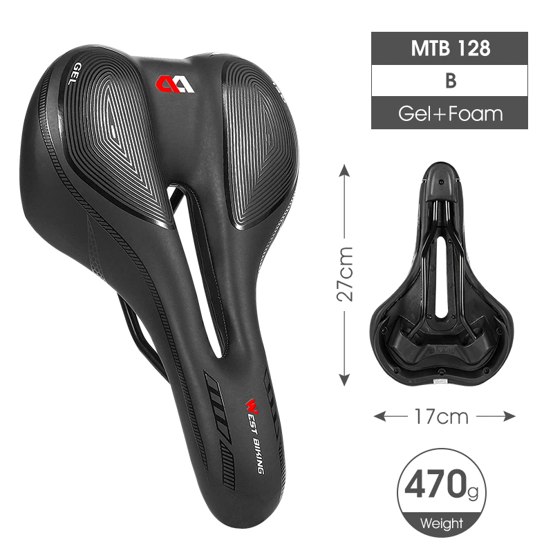 Sella In Gel Silicone WEST BIKING Per Bici &ndash; Ammortizzante E Comoda, Con Motivo A Squame, Universale Per MTB E Road