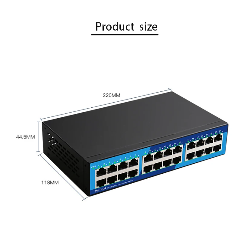 게임 고속 이더넷 RJ-45 LAN 어댑터 도크 스테이션, 네트워크 스플리터 어댑터, RJ45 허브 스위치, LAN 확장기, 24 포트, 100Mbps