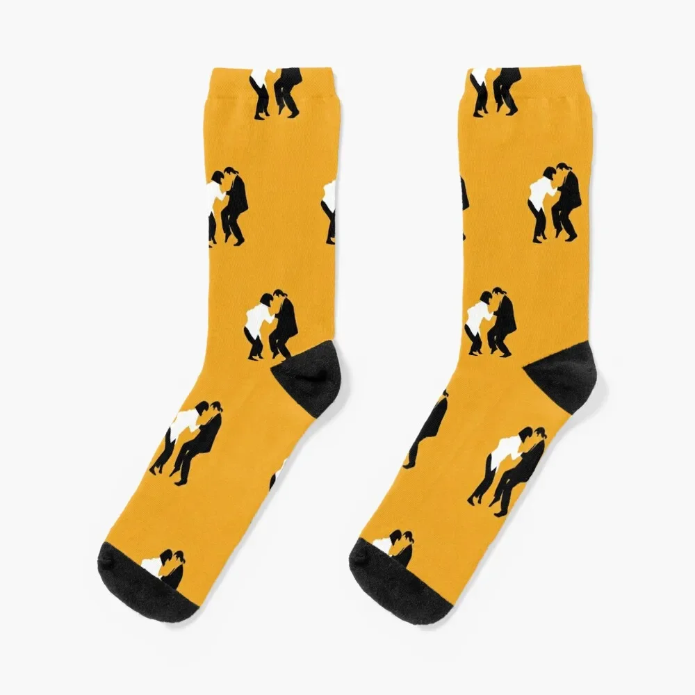 

Pulp Fiction dancing Socks anti slip football short floor Ladies Socks Men's