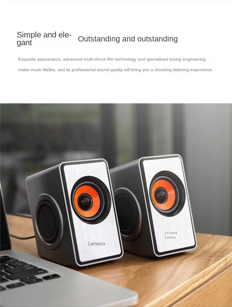 Computer Speakers Lenovo M550 desktop wired multimedia 2.0 subwoofer power amplifier notebook desktop computer audio usb external