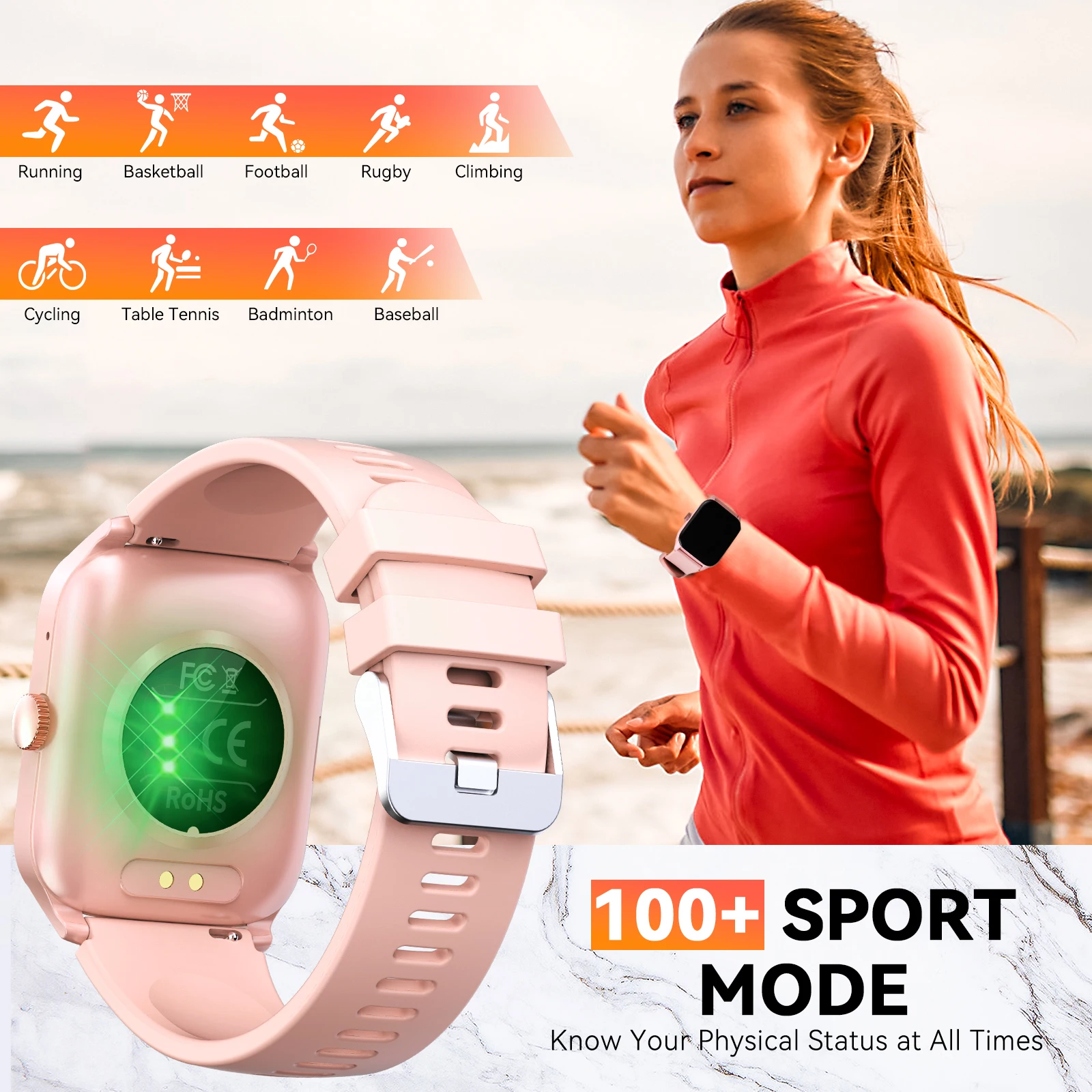 LaNikar New Smart Watch QS56 For Men And Women 1.83" TFT Bluetooth Call Sports Watch Health Monitor IP67 Waterproof Custom Dial - Image 5