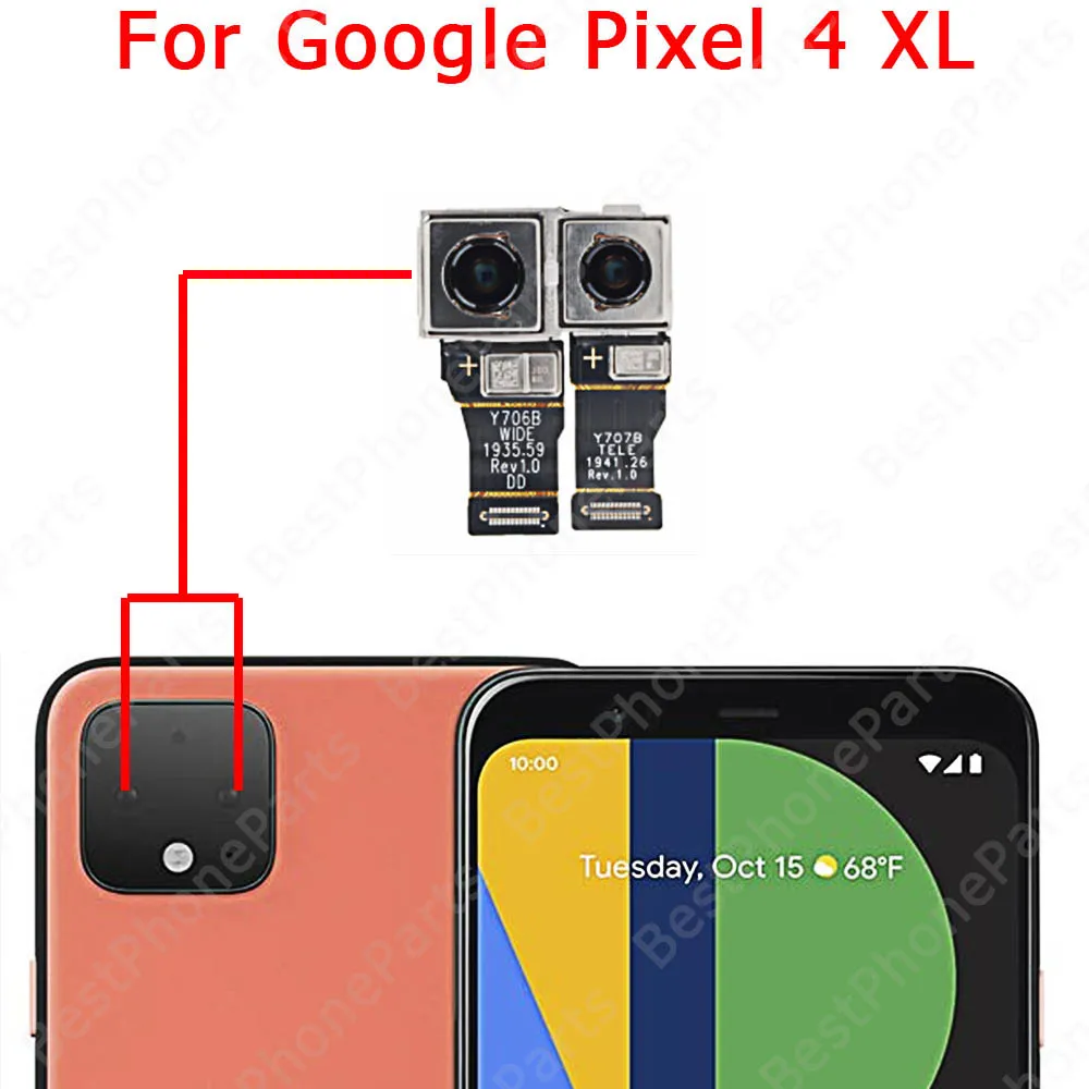 Camera For Google Pixel 4 XL 4a 5 5a 5G Selfie Big Rear Facing