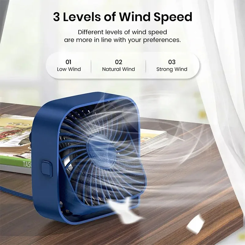 Desktop small fan natural air mini portable usb charging office desk silent handheld fan cooling fan gaming cooling fan