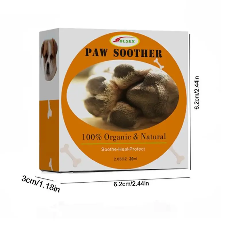 30g Pet Paw Balm Natural Skin Healing Balm Paw Soother Moisturising Cream for Repairing Dry and Cracked Skin Dog Cat Care