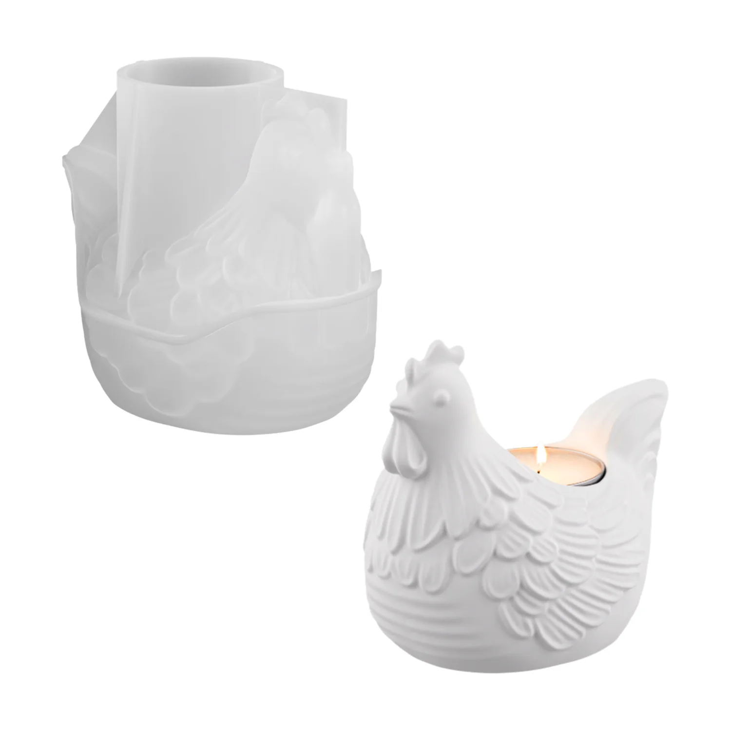 DIY Chicken Candle Holder Mold 5