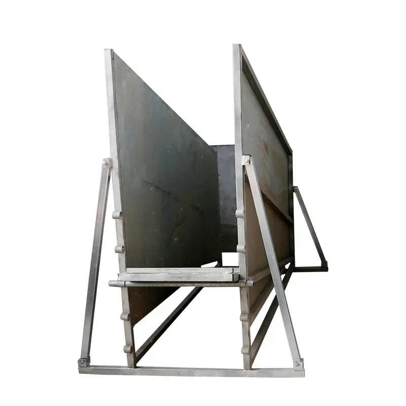 Convenient and practical galvanized cattle loading ramp on the farm