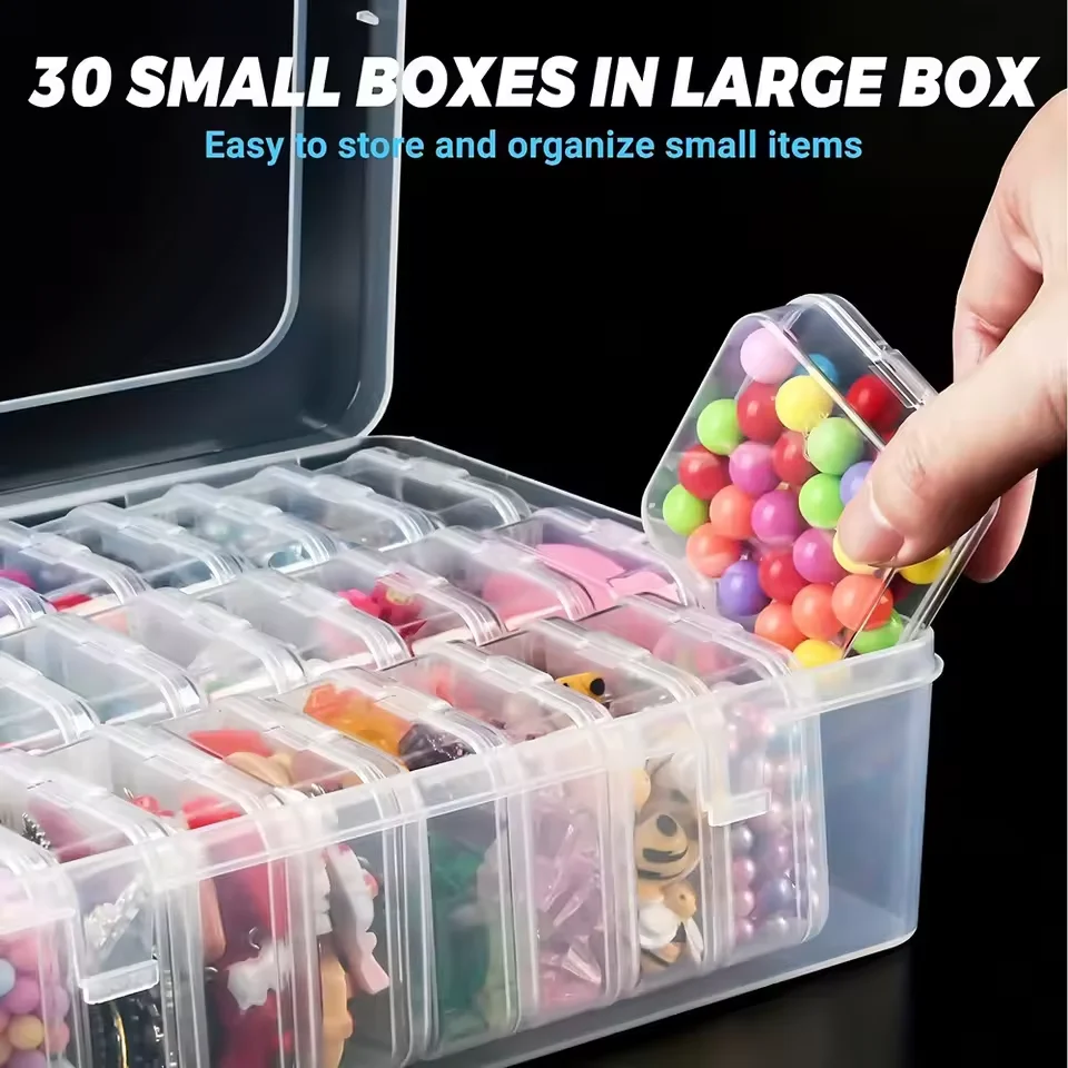 DIY Diamond Painting Embroidery Storage Box Nail Art Jewelry Rhinestone Mosaic Storage Container Multifunctional Box