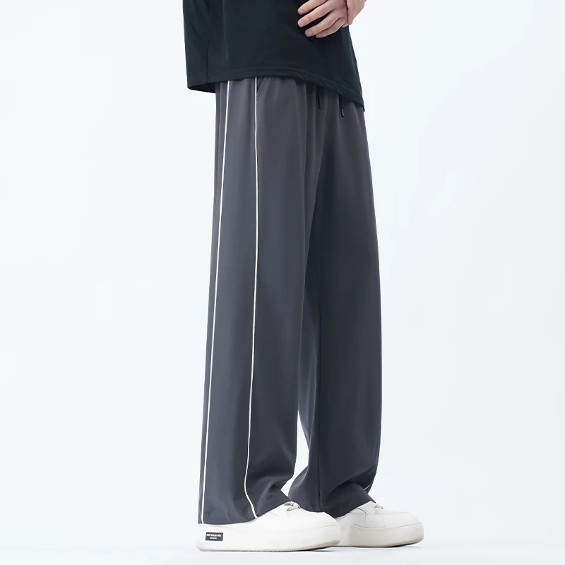 Summer Men Sweatpants Joggers Straight Pants Neutral Breathable Loose Outdoor Quick Drying Fabric Fitness pants Casual Trouser 5