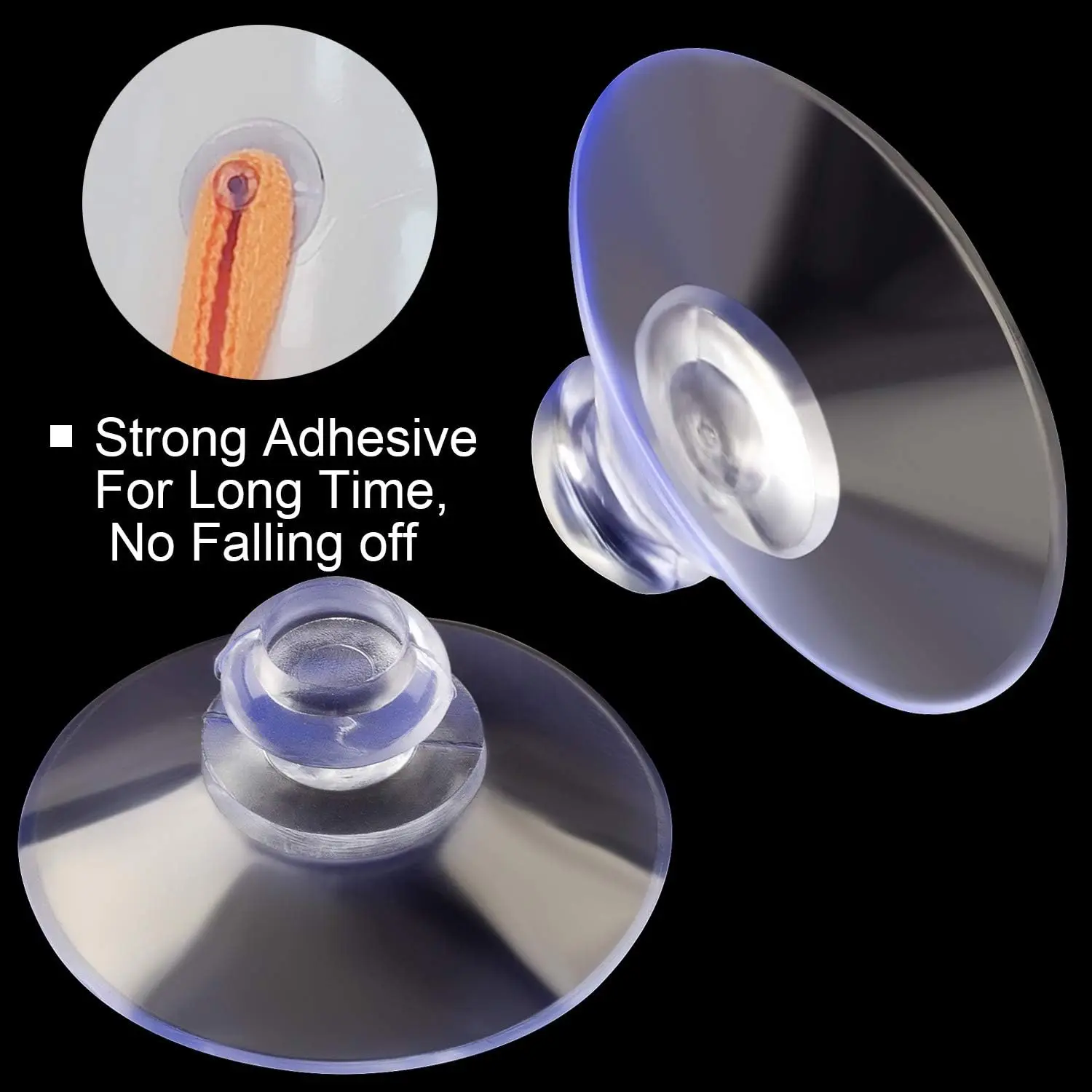 50/2pcs Transparent Mushroom Head Sucker Hooks Suckers Home Organizers Hanging Suction Cups Hook Car Window Decor Suction Pads