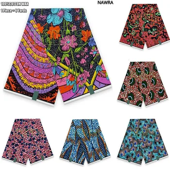 2025 New High Quality Guaranteed Veritable African Print Real Wax Fabric Ankara Design 100%Cotton Soft Pagne For Sew Party Dress 1