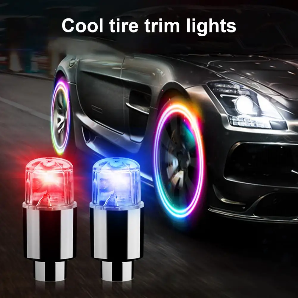 24PCSCarWheelFlashLightsIntelligentTireTyreAirValveLedLight